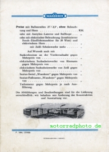 Preview: Wanderer Motorrad Prospekt 6 Seiten  1929  wa-p29