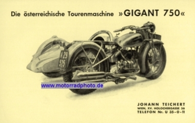 Preview: Gigant Motorrad Prospekt  4 Seiten 1936   gig-p36