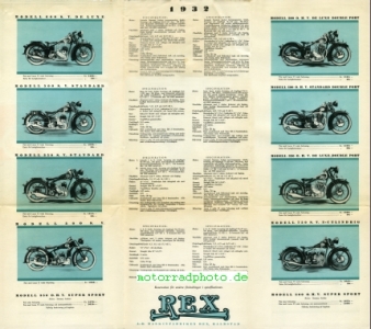 Preview: Rex Motorrad Prospekt 12 Seiten  1932   rexs-p32 Preview: Rex Motorrad Prospekt 12 Seiten  1932   rexs-p32