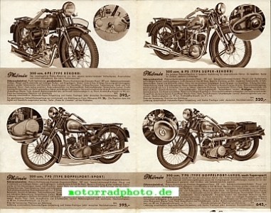 Preview: Phönix Motorrad Prospekt  8 Seiten  1936    phx-p36-2