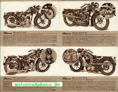Preview: Phönix Motorrad Prospekt  8 Seiten  1936    phx-p36-2