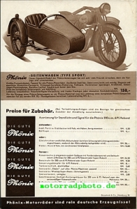 Preview: Phönix Motorrad Prospekt  8 Seiten  1936    phx-p36-2