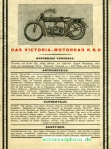 Preview: Victoria Motorrad Prospekt KR II  4 Seiten 1923    v-p23