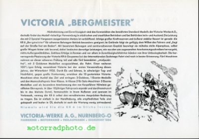 Preview: Victoria Motorrad Prospekt KR 6  4 Seiten 1935   v-p35