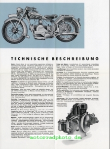 Preview: Victoria Motorrad Prospekt KR 6  4 Seiten 1935   v-p35