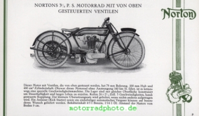 Preview: Norton Motorrad Prospekt  16 Seiten  1923  no-p23
