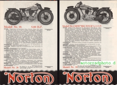 Preview: Norton Motorrad Prospekt  12 Seiten  1929  no-p29
