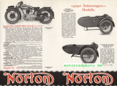 Preview: Norton Motorrad Prospekt  12 Seiten  1929  no-p29