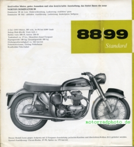 Preview: Norton Motorrad Prospekt  6 Seiten  1961  no-p61