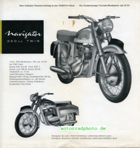 Preview: Norton Motorrad Prospekt  6 Seiten  1961  no-p61