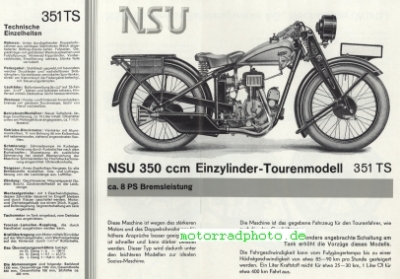 Preview: NSU Motorrad Prospekt  4 Seiten   1930  nsu-p30