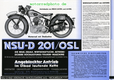 Preview: NSU Motorcycle brochure  4 pages   1936   nsu-p36-1
