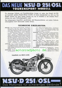 Preview: NSU Motorcycle brochure  4 pages   1936   nsu-p36-1