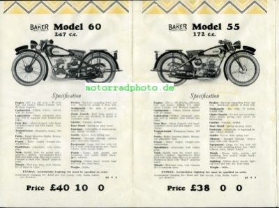 Preview: Baker Motorrad Prospekt  8 Seiten  1929    bak-p29