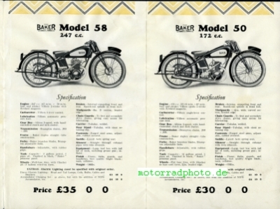 Preview: Baker Motorrad Prospekt  8 Seiten  1929    bak-p29