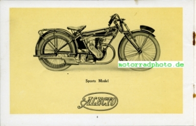 Preview: Alecto Motorrad Prospekt 16 Seiten 1923   alec-p23