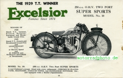 Preview: Excelsior GB Motorrad Prospekt 32 Seiten  1930   exe-gb-p30