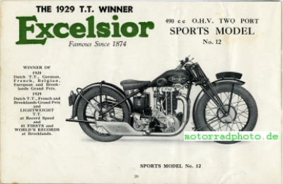 Preview: Excelsior GB Motorrad Prospekt 32 Seiten  1930   exe-gb-p30