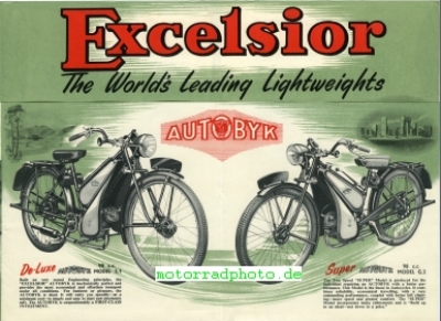 Preview: Excelsior GB Motorrad Prospekt 12 Seiten  1951   exe-gb-p51