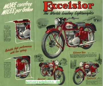 Preview: Excelsior GB Motorrad Prospekt 12 Seiten  1951   exe-gb-p51