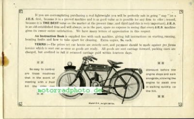 Preview: JES Motorrad Prospekt 8 Seiten 1921    jes-p21