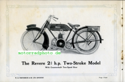 Preview: Revere Motorrad Prospekt 16 Seiten  1917    rev-p17