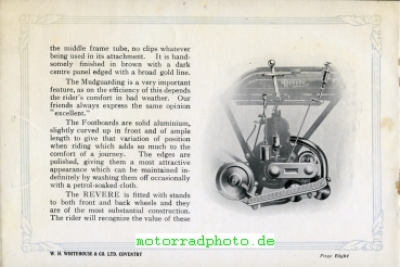Preview: Revere Motorrad Prospekt 16 Seiten  1917    rev-p17