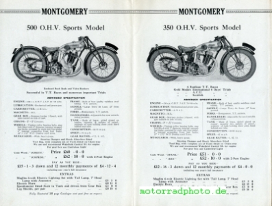 Preview: Montgomery Motorrad Prospekt  8 Seiten  1928  mont-p28