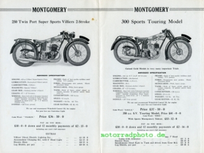 Preview: Montgomery Motorrad Prospekt  8 Seiten  1928  mont-p28