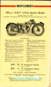 Preview: Montgomery Motorrad Prospekt  12 Seiten  1930  mont-p30