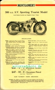 Preview: Montgomery Motorrad Prospekt  12 Seiten  1930  mont-p30