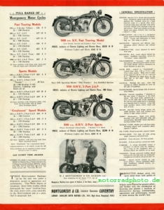 Preview: Montgomery Motorrad Prospekt  8 Seiten  1931    mont-p31
