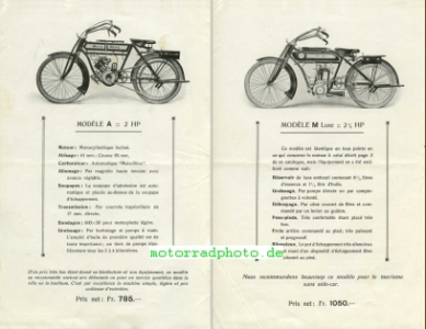 Preview: Moto Reve Motorrad Prospekt  8 Seiten 1914   mr-p14
