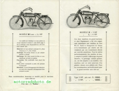 Preview: Moto Reve Motorrad Prospekt  8 Seiten 1914   mr-p14