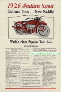 Preview: Indian Motorrad Prospekt  6 Seiten  1926   ind-p26
