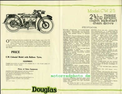 Preview: Douglas Motorrad Prospekt 6 Seiten 1925    dou-p25