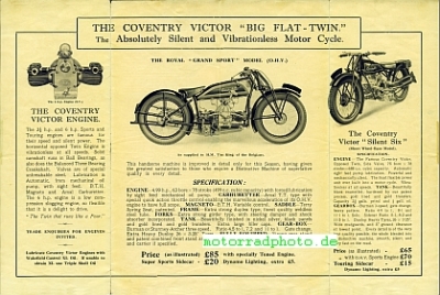 Preview: Coventry Victor Motorrad Prospekt 8 Seiten  1929  covi-p29