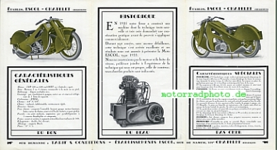 Preview: Escol Motorrad Prospekt   6 Seiten  1933    esc-p33