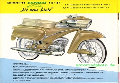Preview: Express Motorrad Prospekt  8 Seiten  1963    expr-p63