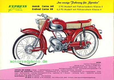 Preview: Express Motorrad Prospekt  8 Seiten  1963    expr-p63