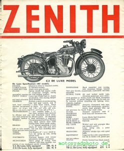 Preview: Zenith Motorrad Prospekt  12 Seiten 1934      zen-p34