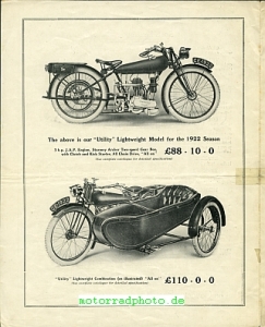 Preview: Coventry Eagle Motorrad Prospekt 6 Seiten  1922    coea-p22