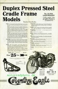 Preview: Coventry Eagle Motorrad Prospekt 8 Seiten  1929    coea-p29