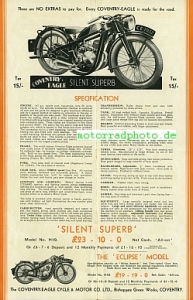 Preview: Coventry Eagle Motorrad Prospekt 8 Seiten  1932    coea-p32
