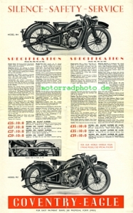 Preview: Coventry Eagle Motorrad Prospekt 8 Seiten  1933    coea-p33