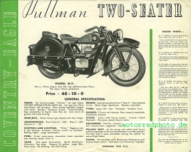 Preview: Coventry Eagle Motorrad Prospekt 4 Seiten  1937   coea-p37-3