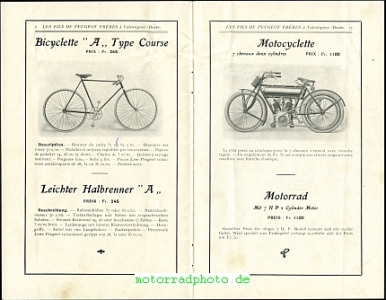 Preview: Peugeot Motorrad + Fahrrad Prospekt  40 Seiten 1908    peu-p08