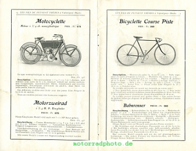 Preview: Peugeot Motorrad + Fahrrad Prospekt  40 Seiten 1908    peu-p08
