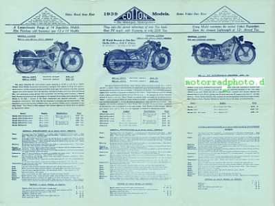 Preview: Cotton Motorrad Prospekt  12 Seiten   1939   co-p39