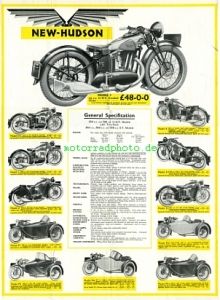 Preview: New Hudson Motorrad Prospekt  10 Seiten  1932   nh-p32